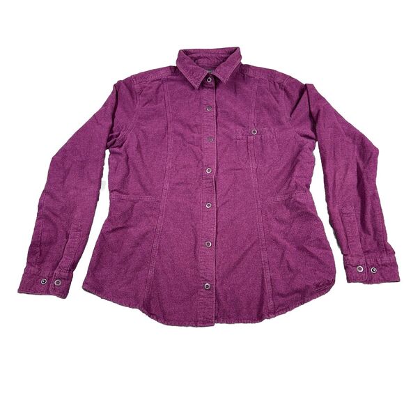 Woolrich Women’s Long Sleeve Snap Button Down Flannel 2130 Mulberry Heather M - Picture 1 of 8
